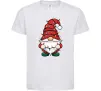 Детская футболка Новорічний гном Белый фото