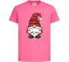 Детская футболка Новорічний гном Ярко-розовый фото