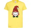 Детская футболка Новорічний гном Лимонный фото