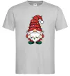 Мужская футболка Новорічний гном Серый фото