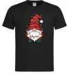 Мужская футболка Новорічний гном Черный фото