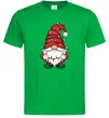 Мужская футболка Новорічний гном Зеленый фото