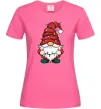 Женская футболка Новорічний гном Ярко-розовый фото