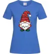 Женская футболка Новорічний гном Ярко-синий фото