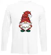 Лонгслів Новорічний гном Білий Лонгслів Новорічний гном Білий фото