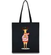 Эко-сумка Новорічний Олень Черный Эко-сумка Новорічний Олень Черный фото