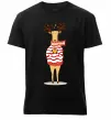 Чоловіча преміум футболка Новорічний Олень Чорний Чоловіча преміум футболка Новорічний Олень Чорний фото