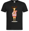 Чоловіча футболка Новорічний Олень Чорний Чоловіча футболка Новорічний Олень Чорний фото
