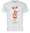 Чоловіча футболка Новорічний Олень Білий Чоловіча футболка Новорічний Олень Білий фото