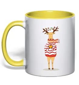 Чашка з кольоровою ручкою