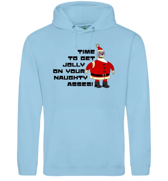 Жіноча толстовка (худі) Робо Санта Футурама Блакитний фото