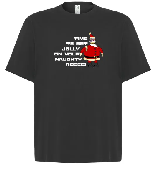 Футболка Оверсайз Робо Санта Футурама Чорний фото