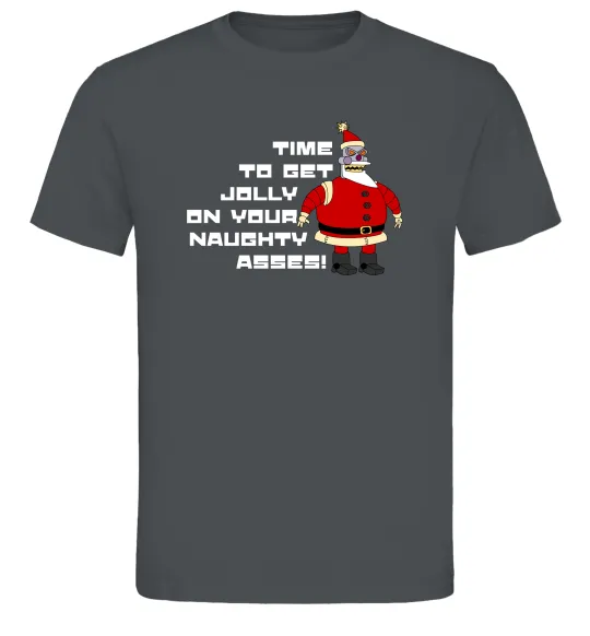 Чоловіча футболка Робо Санта Футурама Графіт фото