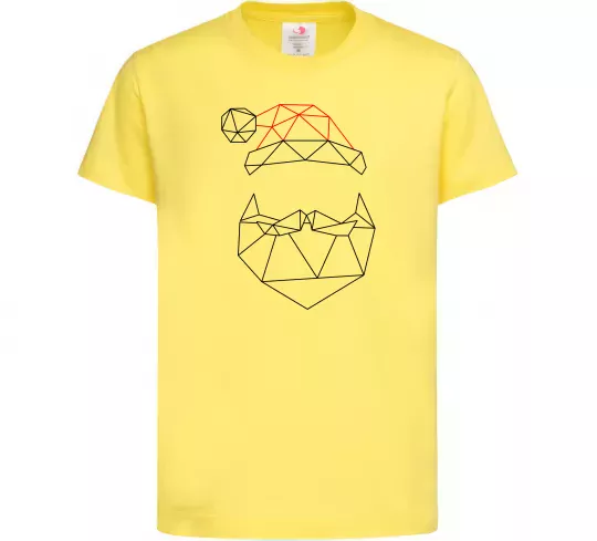 Дитяча футболка Санта графіка Лимонний фото