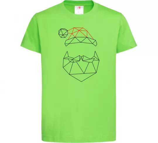 Дитяча футболка Санта графіка Лаймовий фото