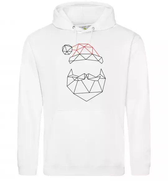 Женская толстовка (худи) Санта графіка Белый фото