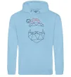 Женская толстовка (худи) Санта графіка Голубой фото
