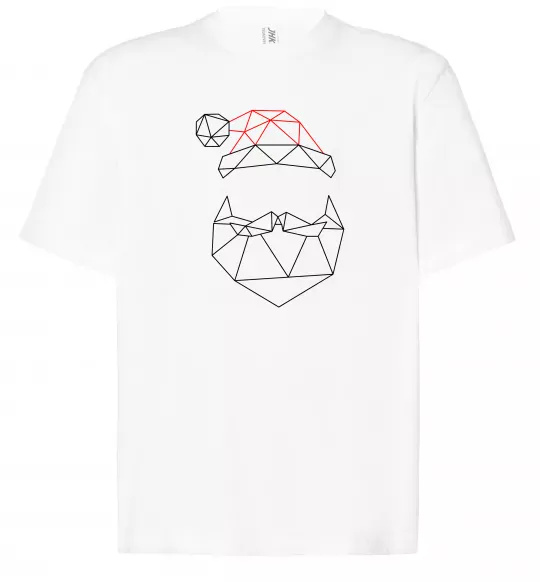 Футболка Оверсайз Санта графіка Белый фото