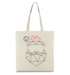 Еко-сумка Санта графіка Бежевий фото