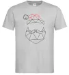 Мужская футболка Санта графіка Серый фото