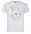 Мужская футболка Санта графіка Белый фото