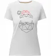 Жіноча преміум футболка Санта графіка Білий фото