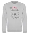 Свитшот Санта графіка Серый меланж фото