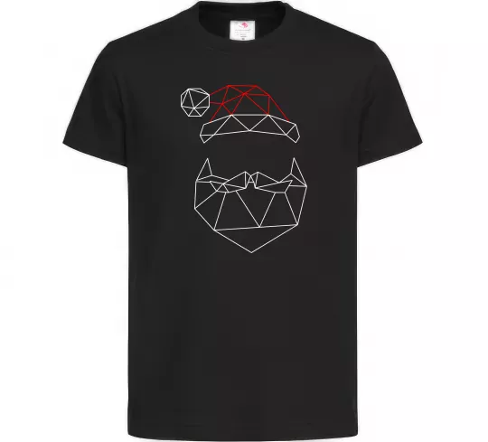 Дитяча футболка Санта графіка Чорний фото