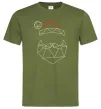Мужская футболка Санта графіка Оливковый фото