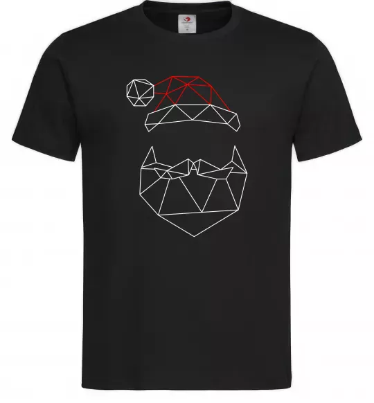 Мужская футболка Санта графіка Черный фото