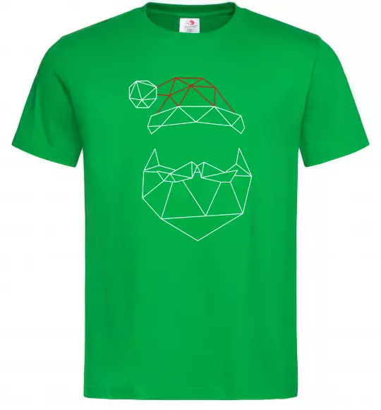 Мужская футболка Санта графіка Зеленый фото