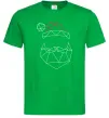 Мужская футболка Санта графіка Зеленый фото