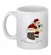 Чашка керамическая Санта димохід Белый фото