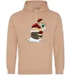 Мужская толстовка (худи) Санта димохід Песочный фото