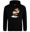 Женская толстовка (худи) Санта димохід Черный фото