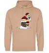 Женская толстовка (худи) Санта димохід Песочный фото