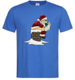 Чоловіча футболка Санта димохід