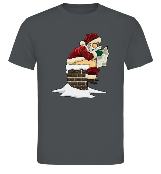 Мужская футболка Санта димохід Графит фото