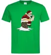 Мужская футболка Санта димохід Зеленый фото