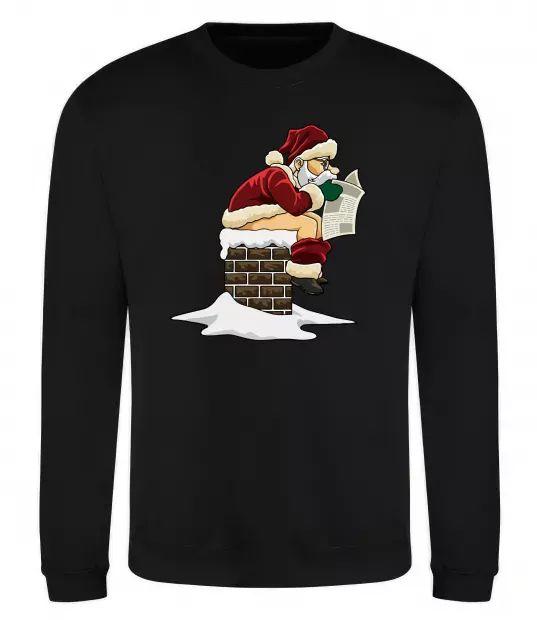 Свитшот Санта димохід Черный фото