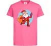 Дитяча футболка Санта з мішком Яскраво-рожевий Дитяча футболка Санта з мішком Яскраво-рожевий фото