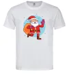 Мужская футболка Санта з мішком Белый фото