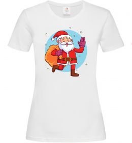 Женская футболка Санта з мішком Женская футболка Санта з мішком