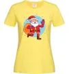 Женская футболка Санта з мішком Лимонный Женская футболка Санта з мішком Лимонный фото
