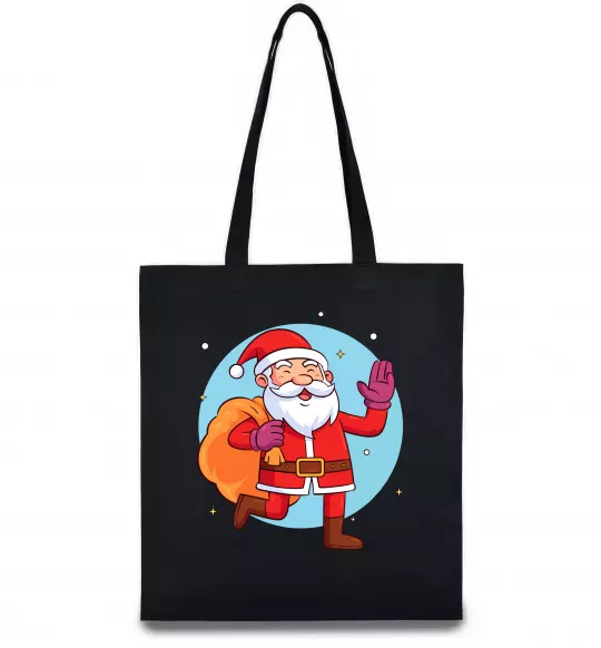 Эко-сумка Санта з мішком Черный фото