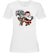 Жіноча футболка Санта з оленем Білий Жіноча футболка Санта з оленем Білий фото