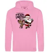 Чоловіча толстовка (худі) Санта з оленем Рожевий фото