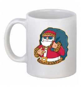 Чашка керамічна Санта леопард