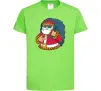 Детская футболка Санта леопард Лаймовый Детская футболка Санта леопард Лаймовый фото