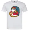 Мужская футболка Санта леопард Белый фото